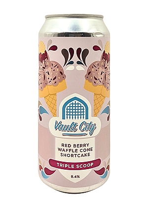 Vault City Red Berry Waffle Cone Shortcake Triple Scoop 44cl